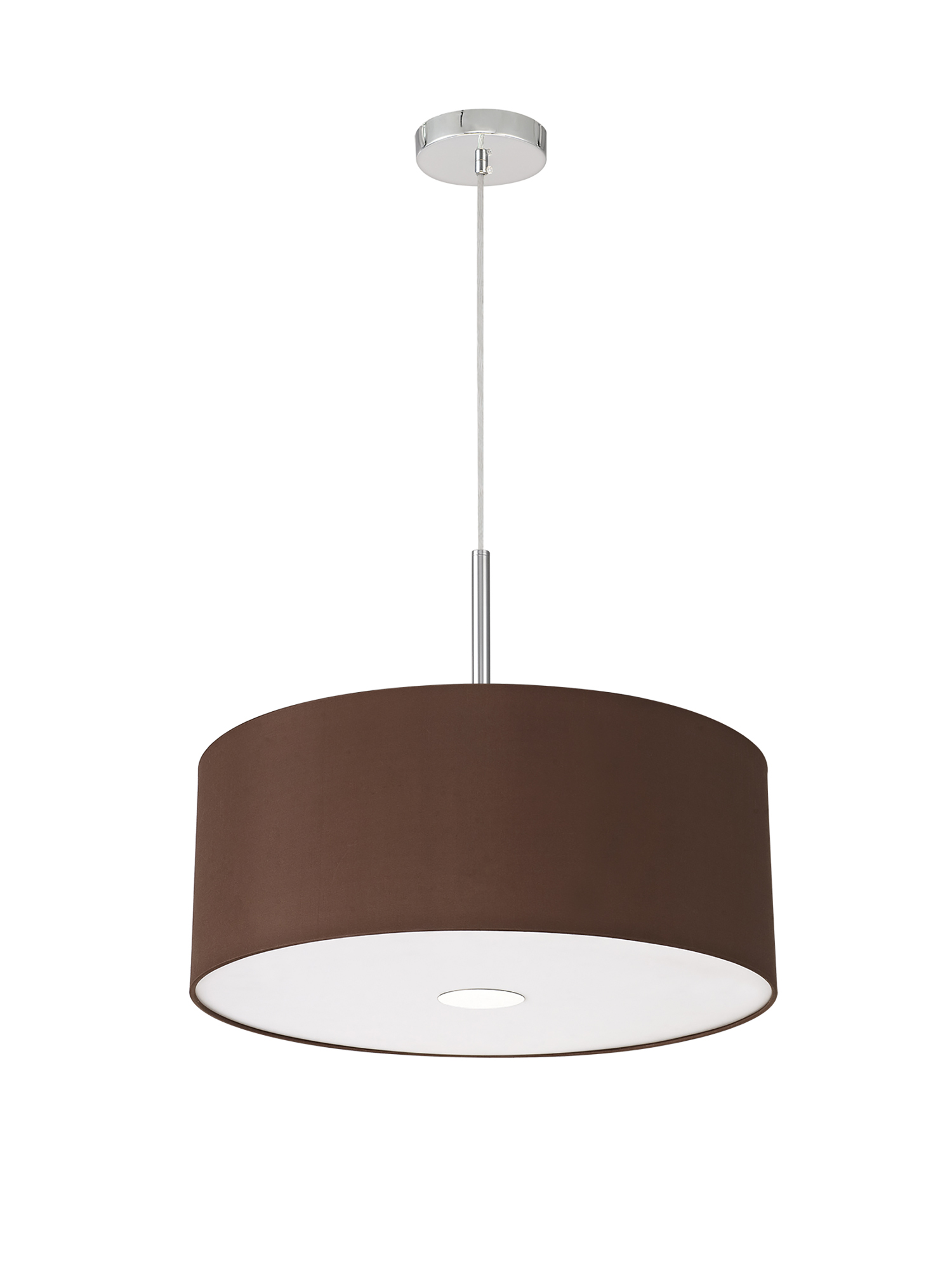 Baymont 50cm 3 Light Pendant Polished Chrome, Raw Cocoa/Grecian Bronze, Frosted Diffuser DK0346  Deco Baymont CH RC